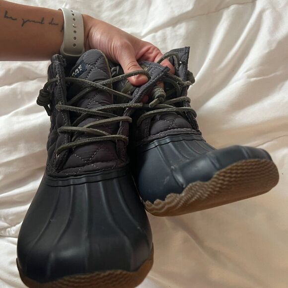 Sperry Saltwater Duck Boot Size Women's 7.5 Grey with Dark Grey Sole - Picture 13 of 14